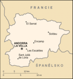 Mapa Andorry